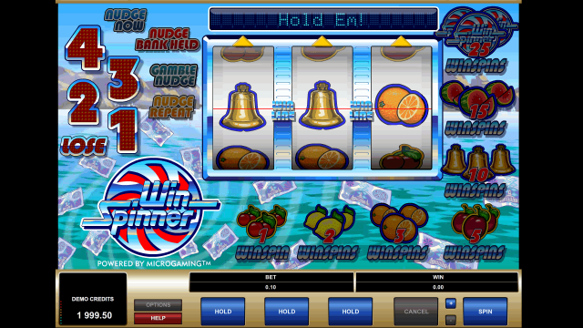 Игровой интерфейс Win Spinner 1